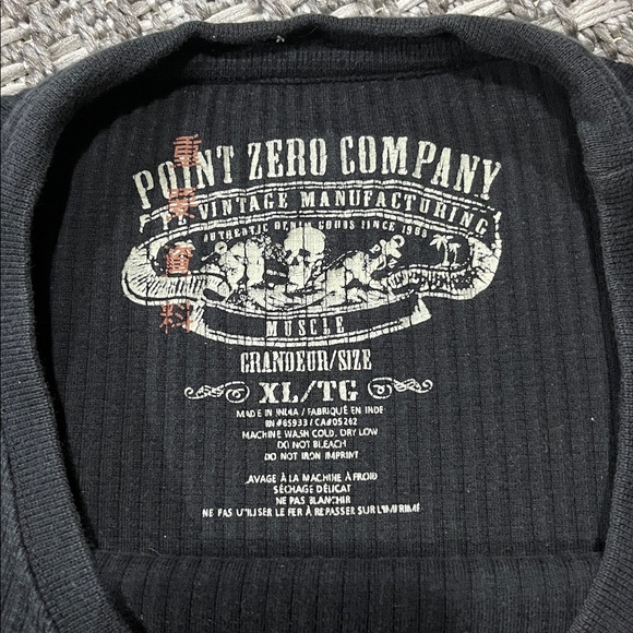 Point Zero | Men’s Black Ribbed Muscle Shirt - Picture 5 of 10